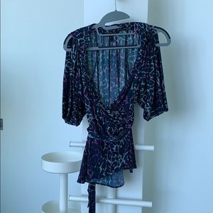 BCBG animal print blouse